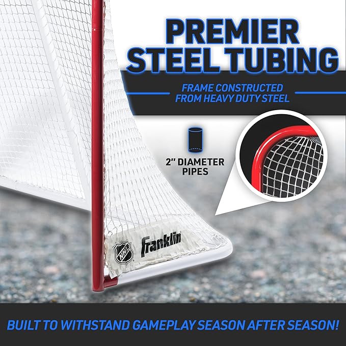 Franklin Sports Street Hockey Goal - Official Regulation Steel Hockey Net - Street Hockey Goal Set-StrideForce Fitness