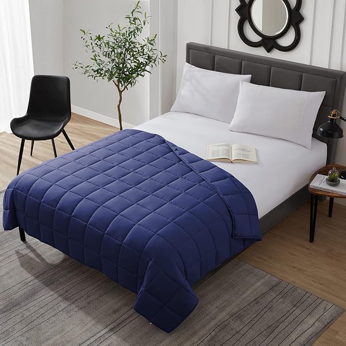 L'AGRATY Weighted Blanket - 36"x48" 5lbs Cooling Breathable Microfiber Material with Glass Beads Small Blanket for Kids All-Season Summer Fall Winter Soft Thick Comfort-StrideForce Fitness