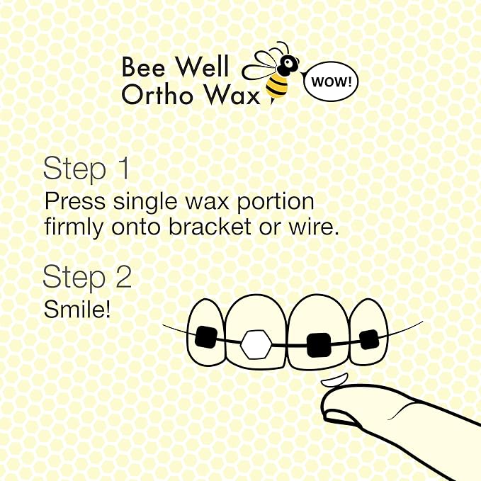 Numbing Braces Wax - All Natural & Made in the USA | 2-in-1 Soothes & Protects | Clove Oil Numbs Pain & Beeswax Shields Sensitive Tissue | 2 Aluminum Jars | 60 Total Pieces of Wax for Braces Relief