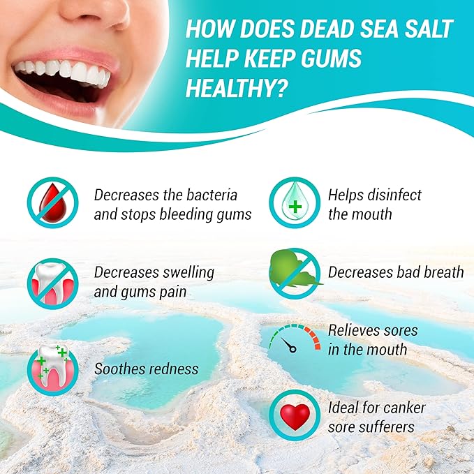 Masik Natural Toothpaste – Whitening & Sensitive Teeth | Dead Sea Salt | Stain & Plaque Remover | Bleeding Gums & Canker Sore Care | Floride & SLS-Free | Non-Foaming | Made in Israel (Mint, 3-Pack)