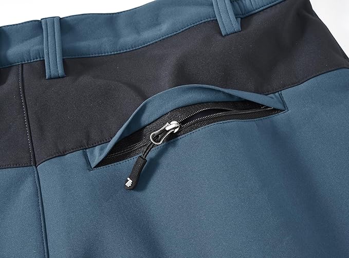 YSENTO Men's Fleece Lined Ski Snow Pants Winter Waterproof Softshell Insulated Hiking Cargo Pants-StrideForce Fitness