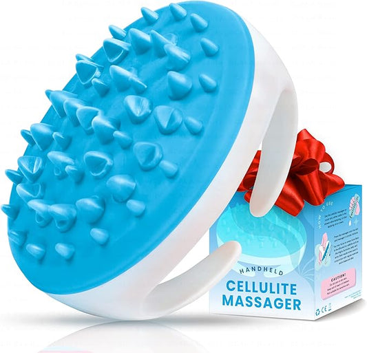 Scala Silicone Anti Cellulite Massager, Body Shower Scrubber, Cellulite Remover - Improve Circulation, Distribute Fat Deposits, Body Massager, Exfoliator, Fat Roller Use with Creams and Oils, Aqua-StrideForce Fitness