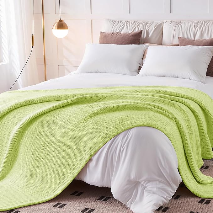 L'AGRATY Knitted Weighted Blanket - 60"x80" 20lbs Cooling Chunky Knit Heavy Blanket for Adults Braided Crochet Throw Thick Cable Yarn Knit Decorative No Beads Evenly Weighted Machine Washable-StrideForce Fitness