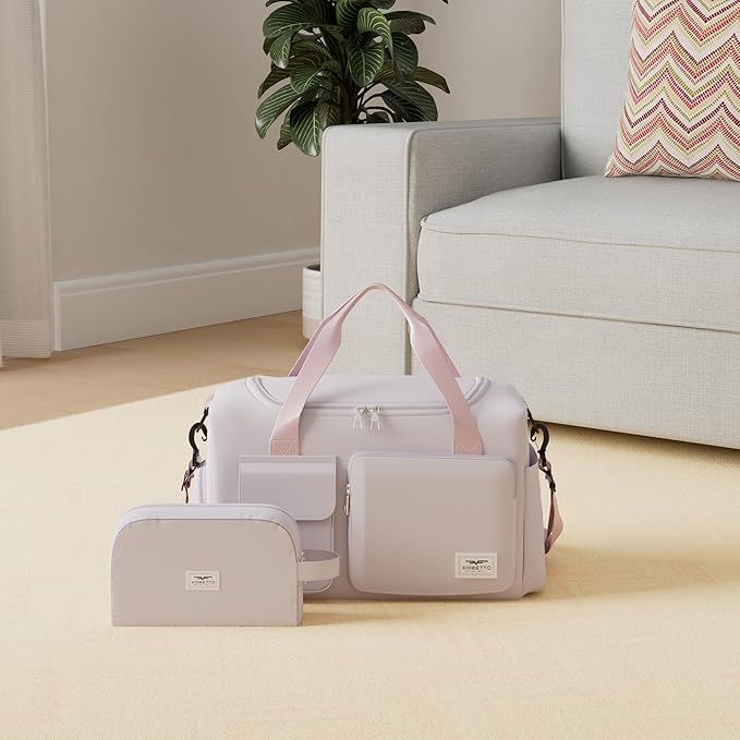 FIORETTO Women's Gym Duffle Bag with Shoes Compartment, 37L Capacity, Ideal for Travel, Gym, Sports, Duffel, Weekender-StrideForce Fitness