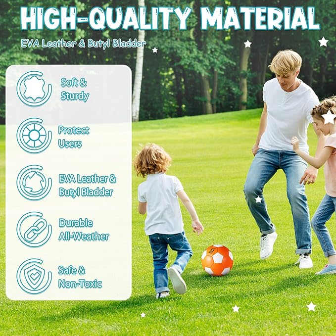 Libima 12 Pcs Soccer Balls with Pump Official Size 3/4/5 Soccer Ball Bulk for Child Adult School Sport Training Practice Christmas Operation-StrideForce Fitness