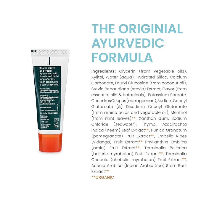 Himalaya Botanique Neem & Pomegranate Travel Toothpaste, Mint Flavor - Travel Size Fluoride Free Toothpaste Fights Plaque & for Fresh Breath - Vegan, Gluten Free, No SLS, 0.74 oz (Pack of 10)