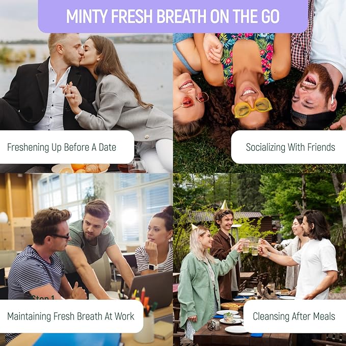 200 Pack Natural Toothpaste Tablet Bits - Chewable Mouthwash Whitening Bite Tablets for Teeth SLS & Fluoride Free Eco & Travel Friendly - Zero Waste Packaging - Mint & Activated Charcoal (Peppermint)