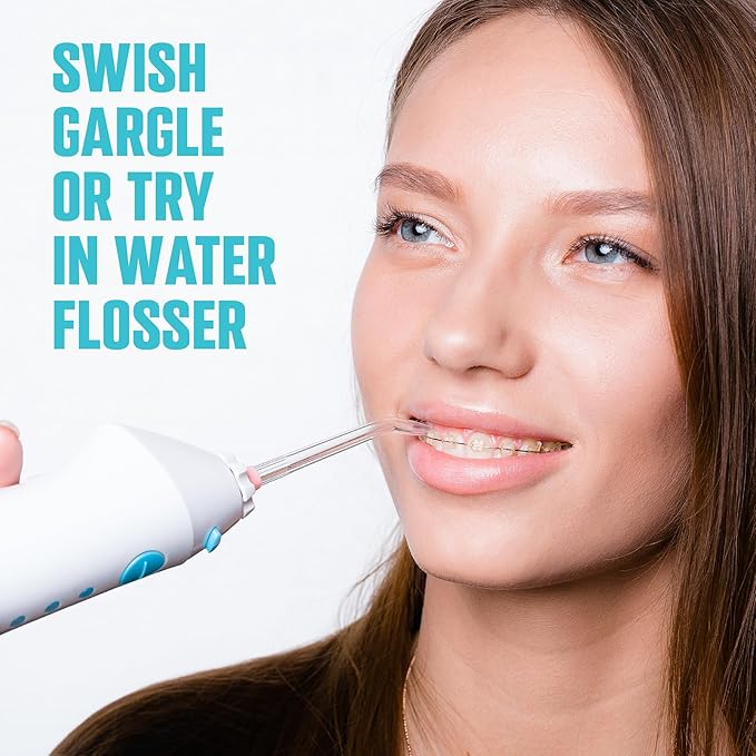 BRIOTECH Oral Swish, Hypochlorous Acid Mouthwash Rinse, Gentle Oral Care Hygiene, Fight Bad Breath, Support Against Plaque, Gum Irritation & Tender Gums, Alcohol & Fluoride Free, 17 fl oz (2 Pack)