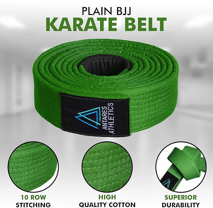 BJJ Belt for Men & Women Brazilian Jiu Jitsu Belt with Ranking Stripes Sleeve Bar Kids Jiu Jitsu Gi Belt-StrideForce Fitness