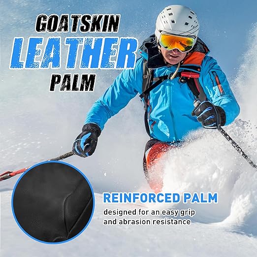 HANDLANDY Insulated Work Gloves Waterproof for Men Women, 3M Thinsulate Ski Gloves Winter Cold Weather Work Gloves Touchscreen (Large, Black)-StrideForce Fitness