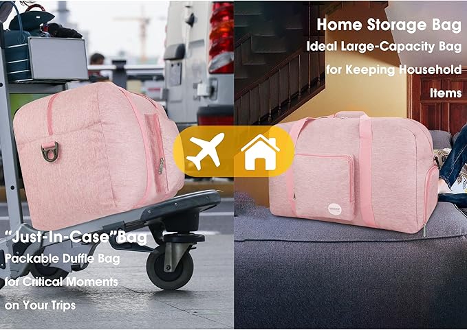 WANDF Foldable Travel Duffel Bag 60-120L Duffle Carry on for Women and Men-StrideForce Fitness