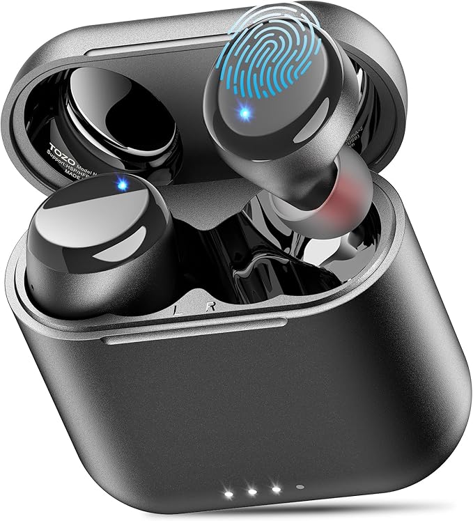 TOZO T6 Wireless Earbuds, Bluetooth 5.3 Ear Buds, Stereo Sound in Ear Headphones, 50 Hours Playtime, Wireless Charging Case, APP Customizable EQs, IPX8 Waterproof Earphones-StrideForce Fitness