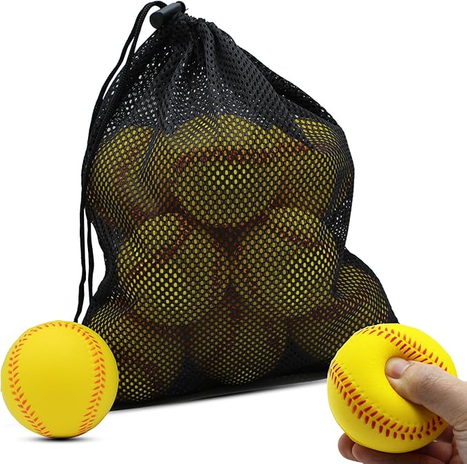 Magicorange Baseball, Foam Baseballs 20 Pack Practice Training Baseballs Unmarked Baseball Soft Toss, Batting, Fielding, Hitting, Pitching-StrideForce Fitness