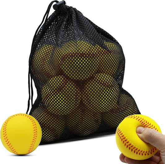 Magicorange Baseball, Foam Baseballs 20 Pack Practice Training Baseballs Unmarked Baseball Soft Toss, Batting, Fielding, Hitting, Pitching-StrideForce Fitness