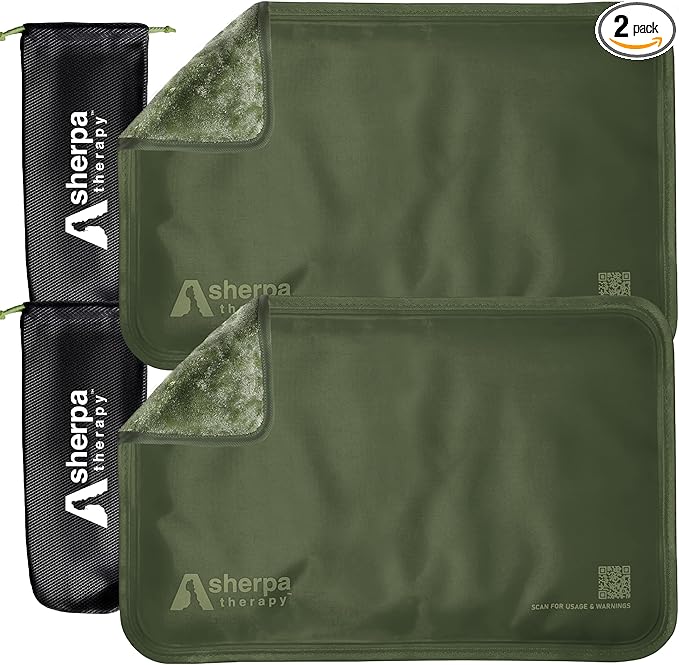 Medium Flexible Gel Ice Packs for Injuries Reusable - Soft Hot and Cold Packs for Injuries for Ankle, Arm, Foot, Leg, Back Pain Relief - 8" x 12" - 2PK - Green-StrideForce Fitness