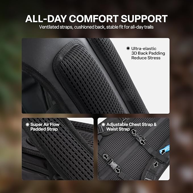 Everfun Hydration Backpack 18L with Water Bladder 2L/3L Hiking Water Backpack Women Men Hydration Pack Insulated Lightweight Day Hydropack with Storage for Hiking, Biking, Running, Festival-StrideForce Fitness