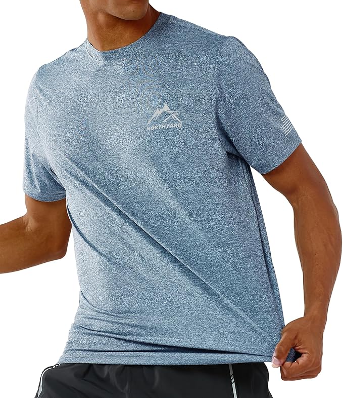NORTHYARD Men's UPF 50+ Sun Protection Shirts Swim SPF UV Quick Dry Short Sleeve T-Shirts for Athletic Fishing Rash Guard-StrideForce Fitness