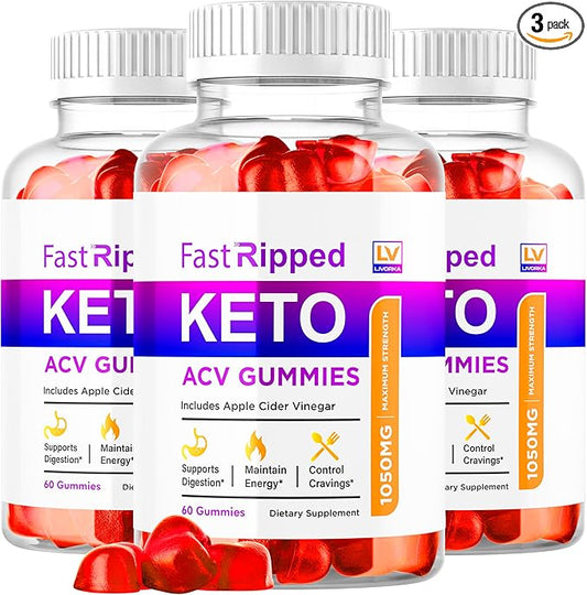 (3 Pack) Fast Ripped Keto ACV Gummies Advanced Weight Loss, Fast Ripped Weight Loss Gummies Keto+ACV, Keto ACV Gummies Ripped, Keto Fast, Ripped Keto, Fast Ripped Keto + ACV Gummies 1050mg, 3 Months-StrideForce Fitness
