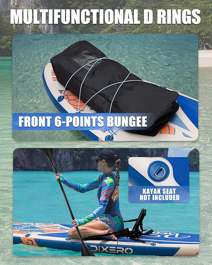 Inflatable Stand Up Paddle Board with SUP Accessories, Anti-Slip EVA Deck, 11'*33" Inflatable Paddle Boards for Adults & Youth of All Skill Levels-StrideForce Fitness
