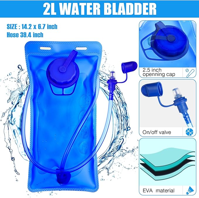 Sweetude Hydration Backpack Set with 2L Water Bladder for Men and Women Lightweight Water Pack for Cycling Biking Hiking Running Climbing-StrideForce Fitness