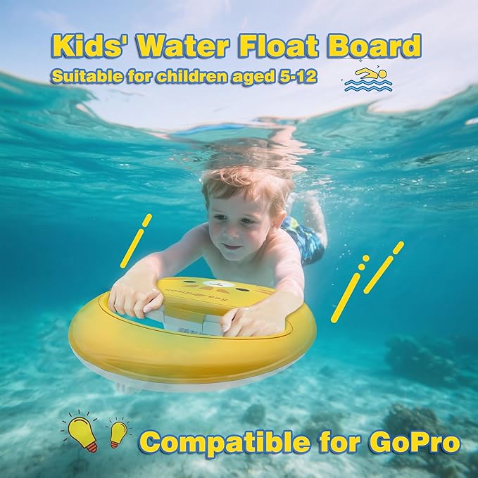Electronic Swim Kickboard, Underwater Scooter Surfboard Underwater Scooter Portable Swimming Kickboard with Safety Lock for Kids Adults Water Sports-StrideForce Fitness