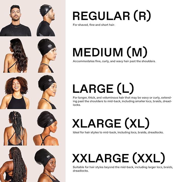 SOUL CAP - Large Swimming Cap for Long Hair - Designed for Long Hair, Dreadlocks, Weaves, Hair Extensions, Braids, Curls & Afros - Women & Men - Silicone-StrideForce Fitness