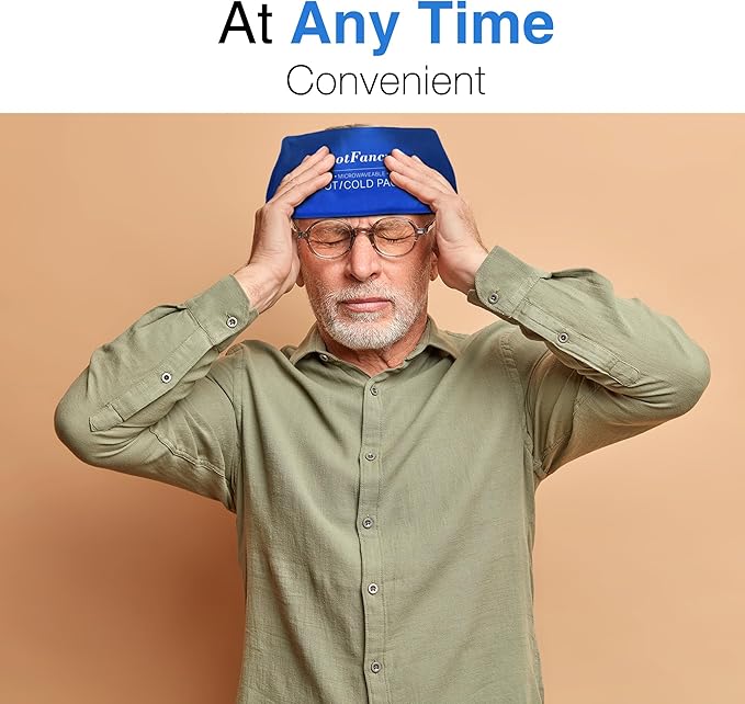 LotFancy Ice Pack for Injuries, 4 Reusable Hot Cold Packs for Therapy, Cooling or Heating Gel Pad for First Aid, Back, Shoulder, Neck, Head, Feet Pain Relief, 10.5 x 5 Inches-StrideForce Fitness