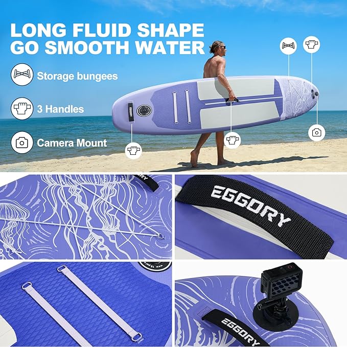 Inflatable Paddle Board,Stand Up Paddle Board Set, Extra Wide SUP Board with Removable Fin, Floating Paddle, Hand Pump, Waterproof Phone Pouch,Traveling Board-StrideForce Fitness