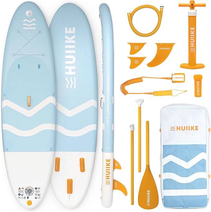 Inflatable Paddle Board for Adults with Accessories Included, Oar, Fins, Pump. Stand Up Paddleboard Great Stability and Resistance. 10’ x 33" x 5.9", Maximum Load 286 lb-StrideForce Fitness