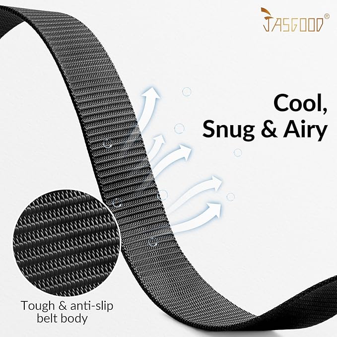 JASGOOD Nylon Canvas Breathable Military Tactical Men Waist Belt With Plastic Buckle-StrideForce Fitness