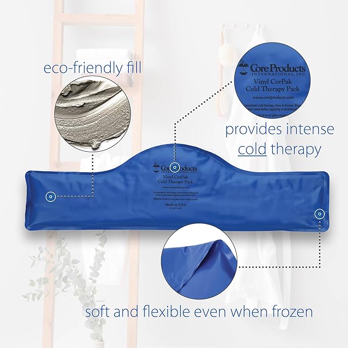 Core Products Flexible Vinyl Intense Cold Therapy Pack for Neck - 6" X 20"-StrideForce Fitness