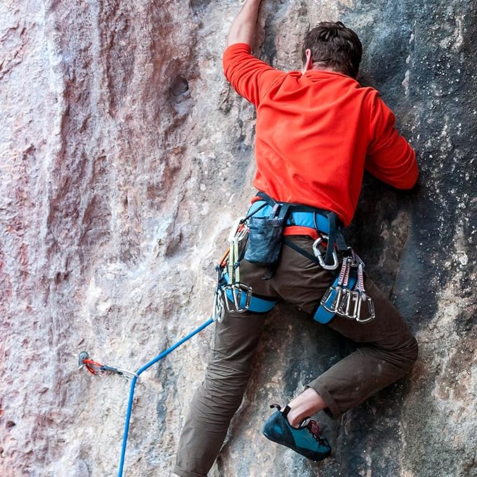 SEPEAK UIAA 30kN Climbing Carabiner Clips, Professional Heavy Duty Twist Locking Carabiners for Climbing,Mountaineering, Rappelling, Camping, Hiking, Swings, Large D Ring Hooks-StrideForce Fitness