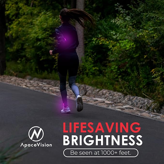 LED Safety Light (2 Pack) - Clip On Strobe/Running Lights for Runners, Dog, Bike, Walking, Boat, Kayak, Stroller and More - High Visibility Accessories for Your Reflective Gear, Bicycle-StrideForce Fitness