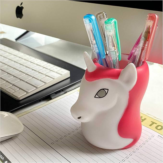 Kids Toothbrush Holder Toothbrush Organizer – Durable Silicone Animal Tooth Brush Holder – Easy to Clean Toothbrush and Toothpaste Holder – Toothbrush Holders for Bathrooms by Lily’s Home [Unicorn]