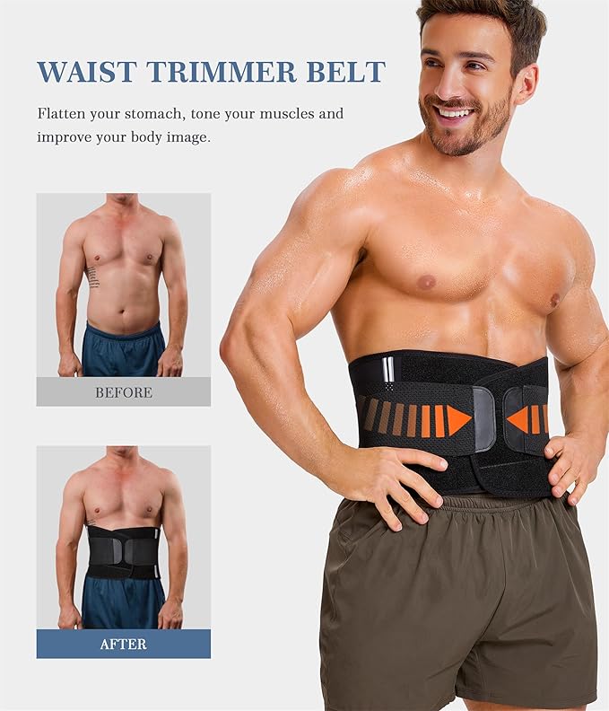 TAILONG Neoprene Waist Trimmer Ab Belt for Men Waist Trainer for Women Corset Slimming Body Shaper Workout Sauna Sweat Band-StrideForce Fitness