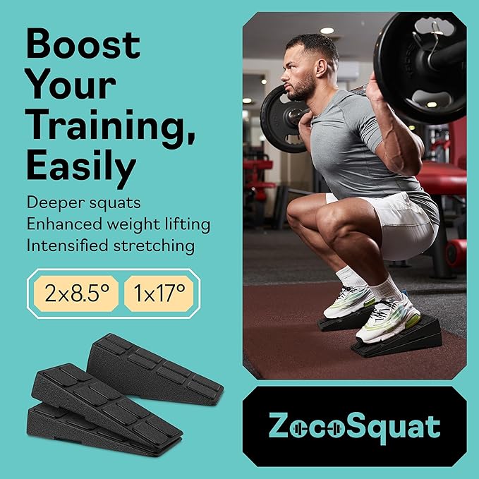 Squat Wedge - Squat Wedge Block 520 LBS Weight Capacity - Slant Board for Calf Stretching - Calf Stretcher Slant Board - yoga blocks-StrideForce Fitness