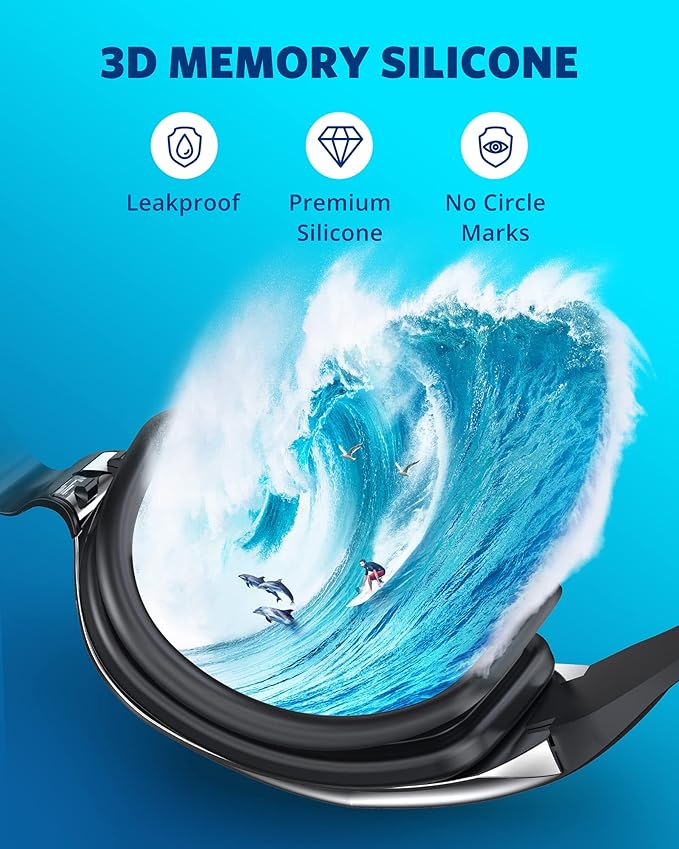 Aegend Swim Goggles, Swimming Goggles No Leaking Full Protection Adult Men Women Youth-StrideForce Fitness