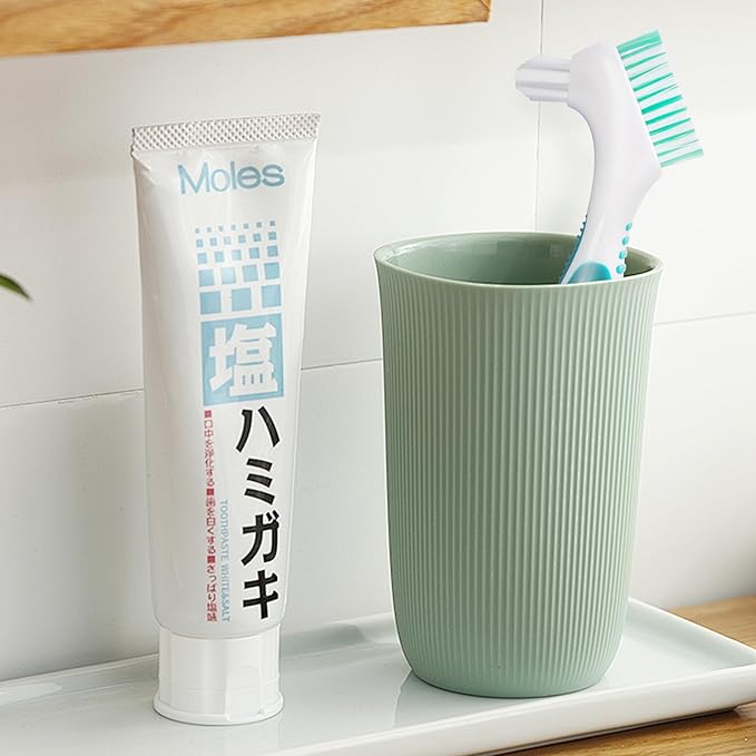 TaShow 6 Pcs Denture Brush Set for False Teeth, Denture Toothbrushes with Double Sided Design, Denture Cleaning Brush with Multi-Layered Soft Bristles and Rubber Anti-Slip Handle, 4 Colors