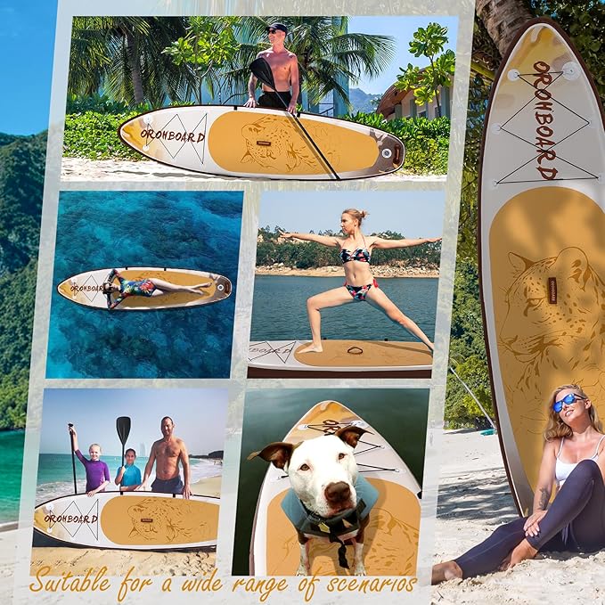 10’6/11’6 Inflatable Stand Up Paddle Board with Premium Paddleboards Accessories, Wide Stable Designed SUP Paddleboard for Adults & Youth.-StrideForce Fitness