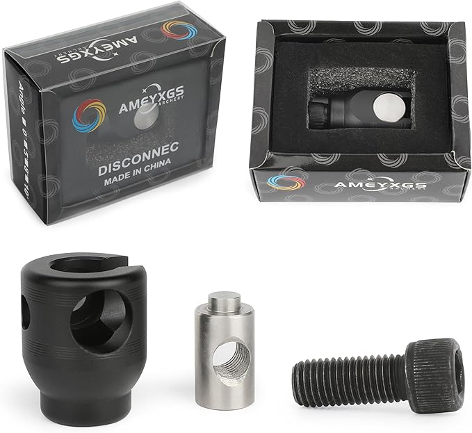 AMEYXGS Bow Stabilizer for Compound Bow, 6" 8" 10" 12" Rod Balance Bar with Damping System and Weights Shock Absorber for Compound Bow Archery Accessory-StrideForce Fitness