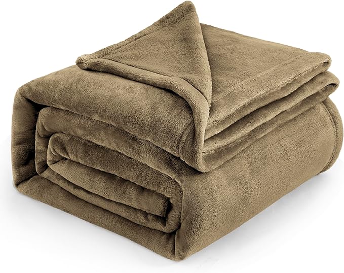 Bedsure Fleece Blankets King Size Camel - Bed Blanket Soft Lightweight Plush Cozy Fuzzy Luxury Microfiber, 108x90 inches-StrideForce Fitness
