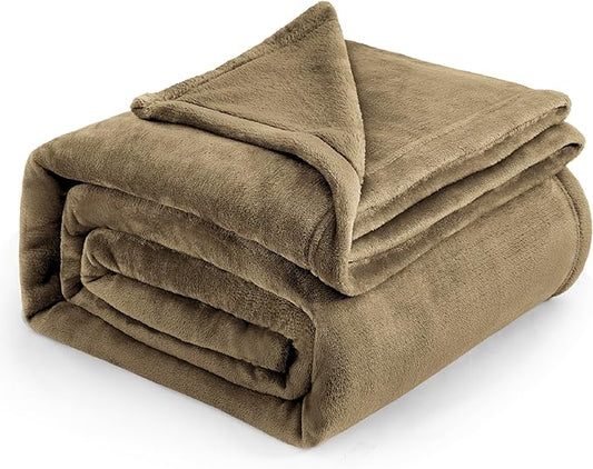 Bedsure Fleece Blankets King Size Camel - Bed Blanket Soft Lightweight Plush Cozy Fuzzy Luxury Microfiber, 108x90 inches-StrideForce Fitness