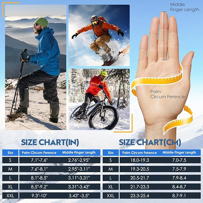 Bruvoalon Winter Gloves for Women & Men, 3M Thermal Insulation, Lycra Fabric, Windproof, Touchscreen, Anti-Slip, Cold Weather-StrideForce Fitness