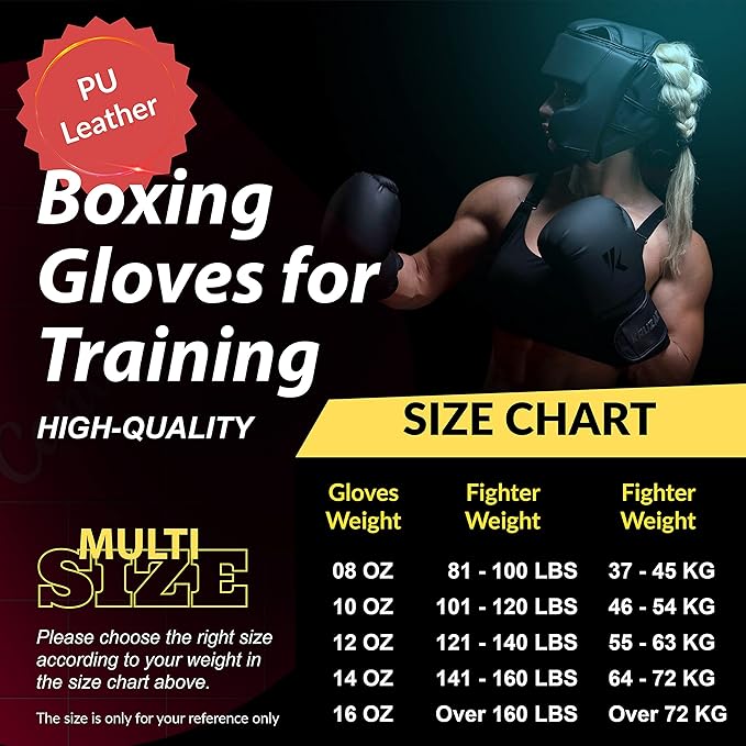 Kruzak Matte Black Boxing Gloves and Pads, Boxing Gloves Training Set for Kickboxing and Muay Thai MMA Training - Boxing Kit for Adults with Punching Pads for Martial Arts and Karate-StrideForce Fitness