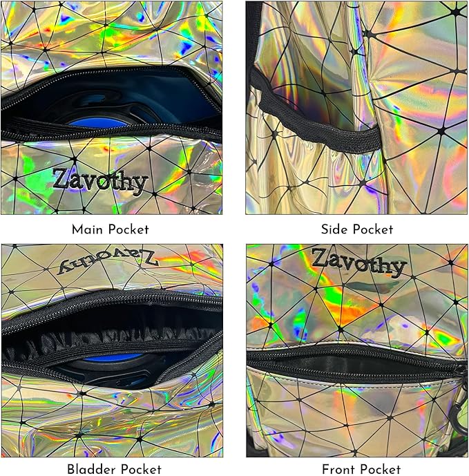 Reflective Hydration Backpack, Hydration Pack - Water Backpack with 2L/3L Hydration Bladder, Essential for Festivals - Rave Hydration Pack for Hiking, Running, Cycling, and Festivals-StrideForce Fitness