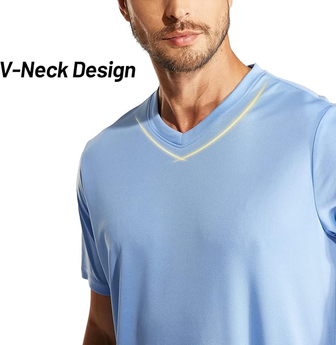 MIER Men's Quick Dry Workout Shirts Moisture Wicking Running Athletic Performance T-Shirts Recycled Polyester Top Tee-StrideForce Fitness