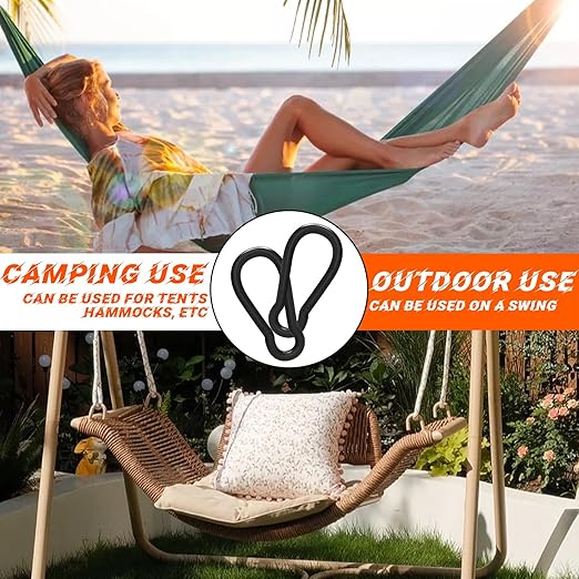 25PCS 4" Hevy Duty Carabiner Clips,M10 Spring Snap Hooks Large Carabiners Galvanized Steel Qiuck Link Clip 770LBS Holding Capacity Keychain Buckle for Outdoor Hiking Camping hammocks Dog leashes-StrideForce Fitness