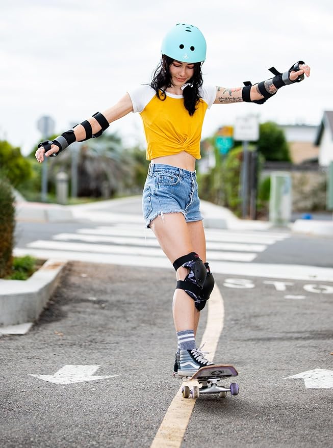 Triple Eight Certified Sweatsaver Helmet for Skateboarding, BMX, Roller Derby, Roller Skating, Inline Skating, Scooter and Bike-StrideForce Fitness