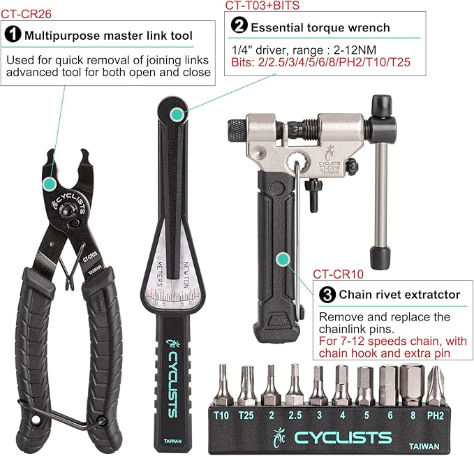 27 Piece Bike Tool Kit - Bike Tools Maintenance Repair Kit - Mountain/Road Bike Bicycle Repair Tool Kit With Storage Case-StrideForce Fitness
