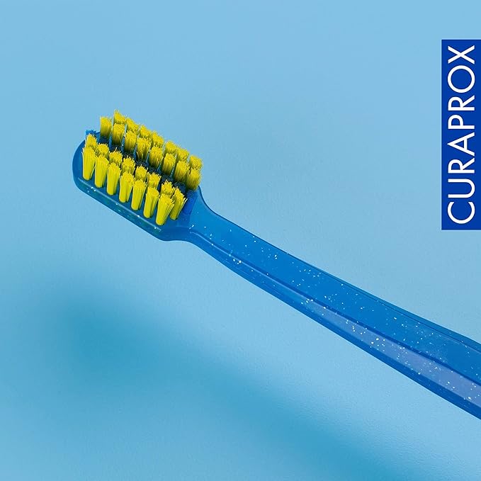 Curaprox CS 5460 Orthodontic Toothbrush – Adult Braces Care | Gentle Cleaning with Bracket Groove | Random Color | Single Pack